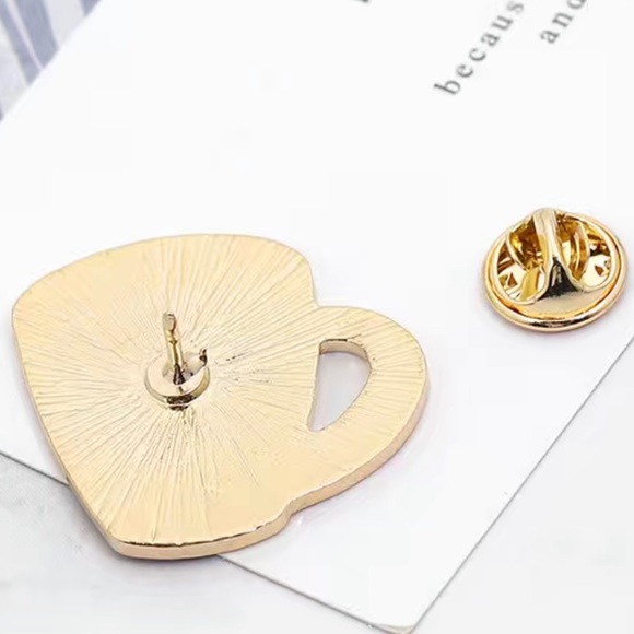 Pin- Coffee Pin - “Strong like my Coffee” pin - Picture 3 of 5